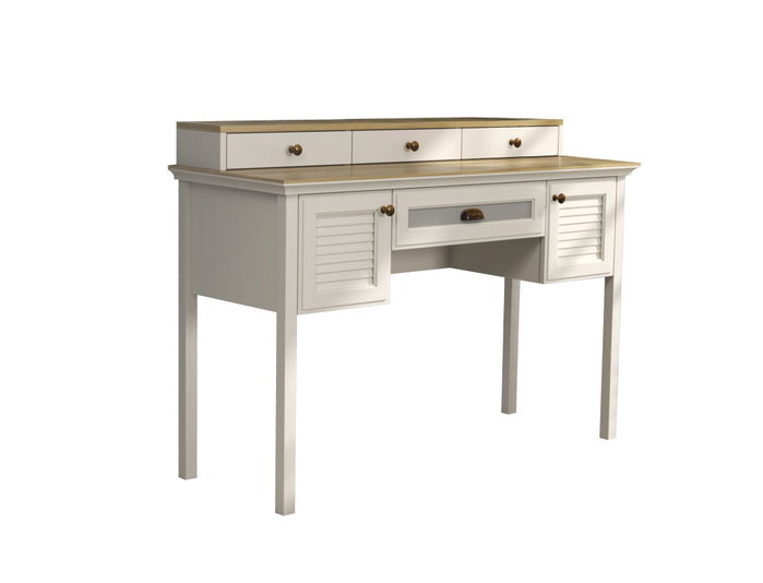 Hanah Home Mesa de Maquillaje FRN-21032 Crema, Roble y Gris Hanah Home Mesa de Maquillaje FRN-21032 Crema, Roble y Gris
